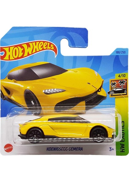 - Koenigsegg Gemera - Hw Exotics 4/10 - HKH95 - Short Card - Supersportwagen - Sarı - Mattel 2023