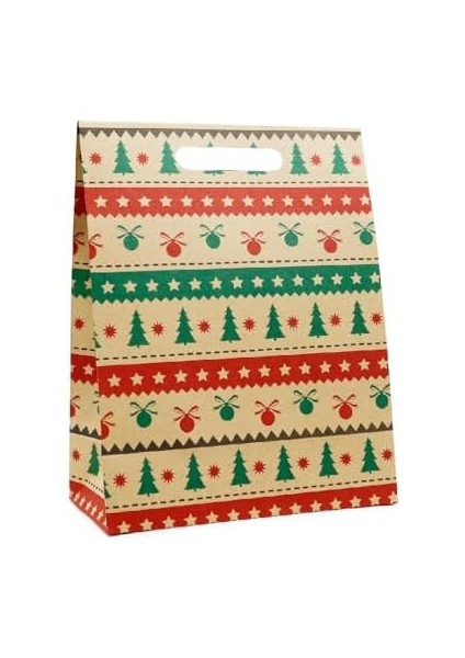 Design 25X32 Yılbaşı Işıltısı El Geçme Karton Çanta, Hediye Kutusu modelleri