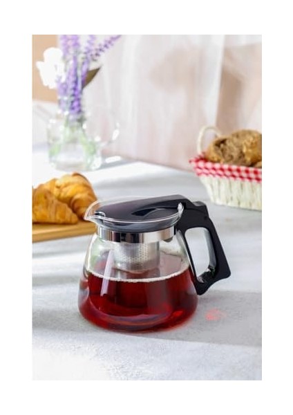 Home Isıya Dayanıklı Borosilikat Cam Demlik, Kendinden Süzgeçli, Şık Tasarım (900 Ml) fiyatları