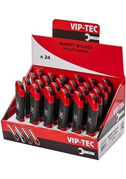 Çift Malzemeli Metal Maket Bıçağı 18 mm Pro (Kırmızı) fiyatları