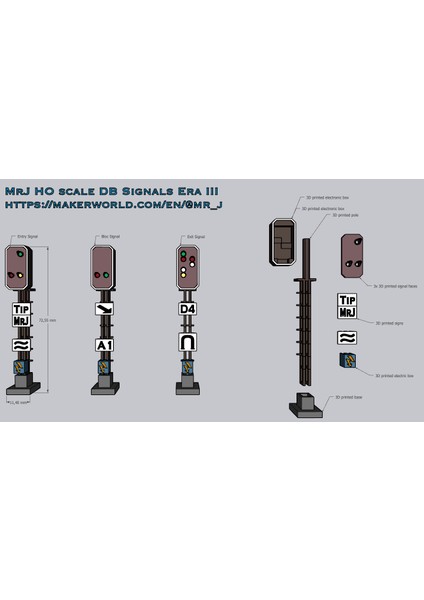 Mrj Ho Ölçeği Db Sinyalleri Era Iıı - 3x Yüzler (Plastik Aparattır!!!) 3D fiyatları