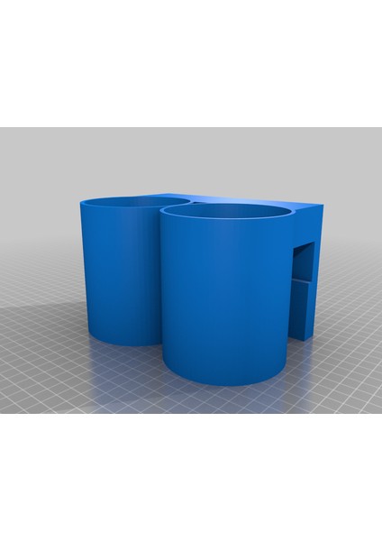 Evrensel Kupa Tutucu Çift Tepsisi (Plastik Aparattır!!!) 3D