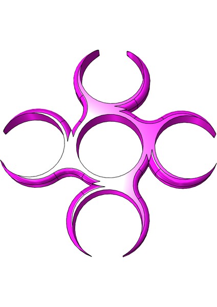 Dört Offlu Açık Uydu Fidget Spinner (Edc) (Plastik Aparattır!!!) 3D