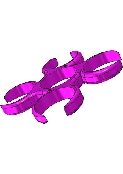 Dört Offlu Açık Uydu Fidget Spinner (Edc) (Plastik Aparattır!!!) 3D modelleri