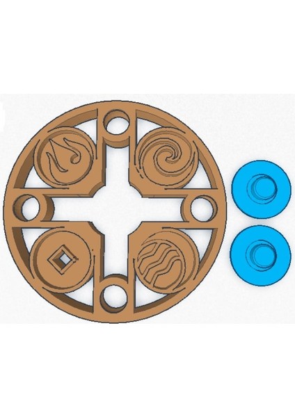 Element Fidget Spinner (Plastik Aparattır!!!) 3D