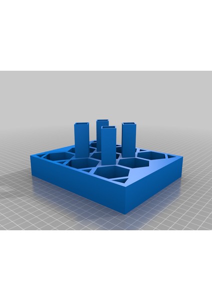 Fırça Tutuculu Model Boya Kutusu (Plastik Aparattır!!!) 3D