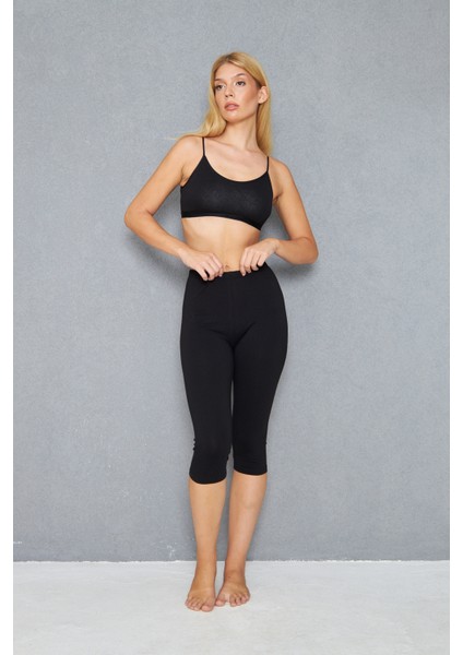 4 Adet Diz Altı Pamuklu Penye Tayt, %95 Pamuklu %5 Likralı Tayt, Kapri Tayt, Içlik, Büyük Beden Tayt modelleri