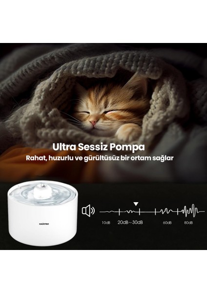 WF013 Seramik Otomatik Kedi Su Sebili,kedi Su Pınarı, 2lt Hazne,çok Katmanlı Filtrasyon,ultra Sessiz indirimleri