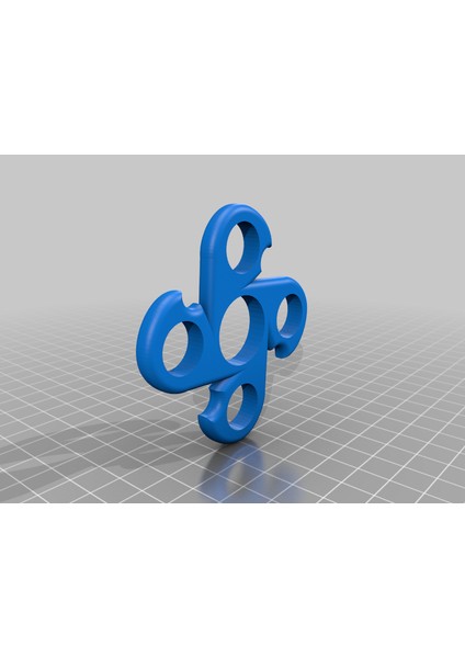 Mermer Dörtlü Fidget Spinner (Plastik Aparattır!!!) 3D