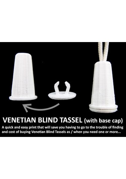 Jaluzi Püskül (Uç Kapaklı) (Plastik Aparattır!!!) 3D