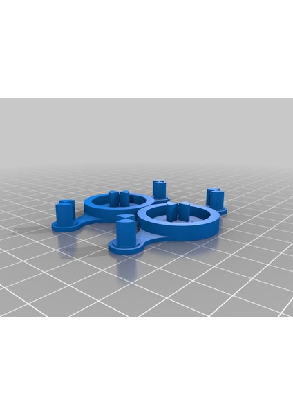 Açık Lob 3 Taşıyan Fidget Spinner (Plastik Aparattır!!!) 3D