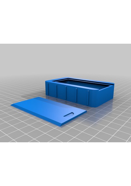 Kulplu Kayar Kapaklı Kutu (Sadece Plastik Aparattır!!!) 3D