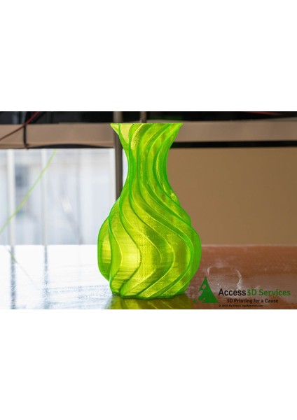 Dalgalı Spiral Vazo (Plastik Aparattır!!!) 3D fırsatları