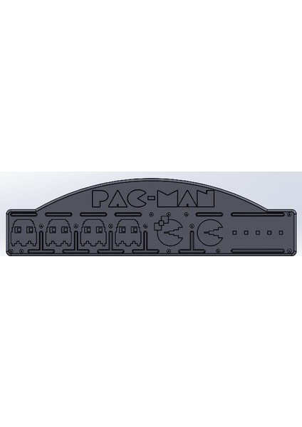 Pac-Man Plaket 2d Sanatı (Sadece Plastik Aparattır!!!) 3D modelleri