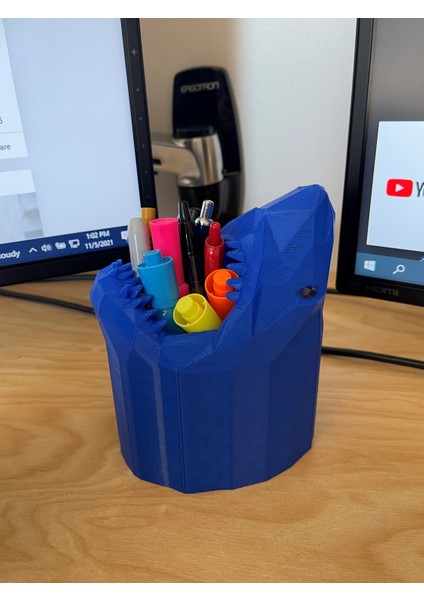 Köpekbalığı Kalem Kabını Kübikleştirin! (Plastik Aparattır!!!) 3D fırsatları