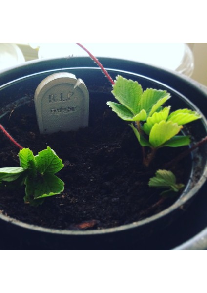 Basit Mezar Taşı (Sadece Plastik Aparattır!!!) 3D