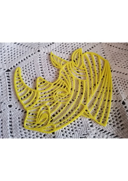 Gergedan Iı Duvar Heykeli 2d (Plastik Aparattır!!!) 3D modelleri