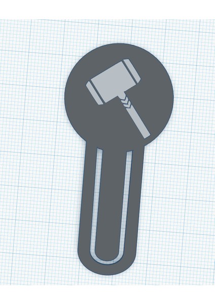 Thor's Hammer Bookmark (Plastik Aparattır!!!) 3D