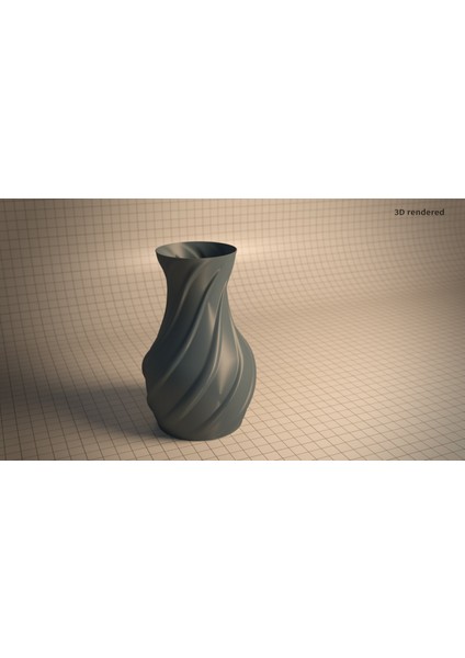 Basit Spiral Vazo (Plastik Aparattır!!!) 3D