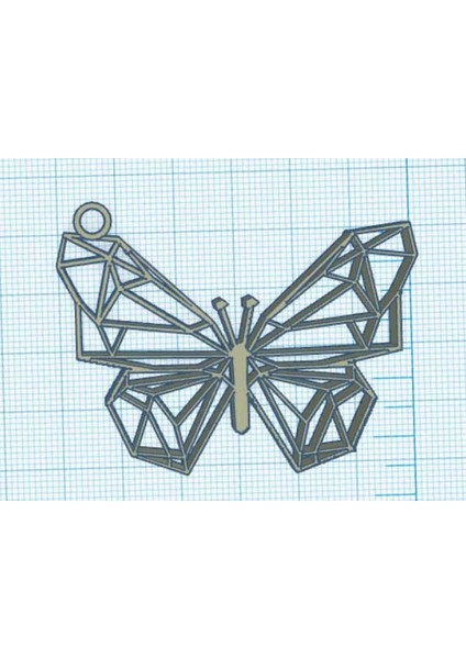 Geometrik Kelebek - Papillon Geometrique (Plastik Aparattır!!!) 3D
