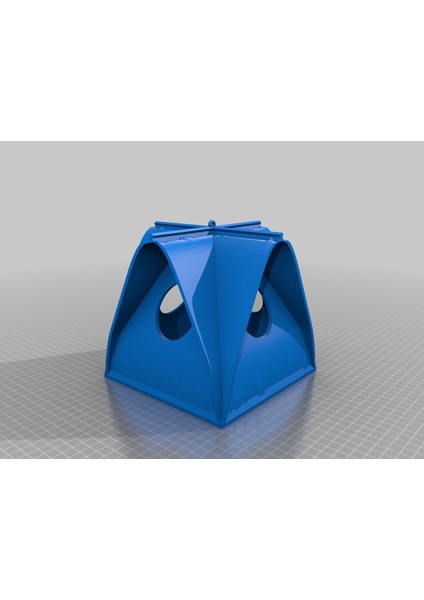 Üçlü A-Frame Kuş Evi - Genişletilmiş Depolama (Plastik Aparattır!!!) 3D