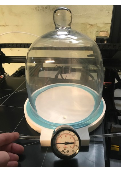 3D Yazdırılabilir Vakum/gaz Alma Odası Tabanı (Plastik Aparattır!!!) 3D modelleri