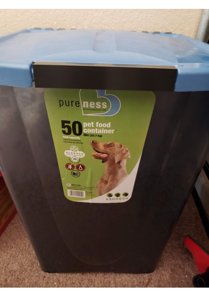 Pureness Evcil Hayvan/köpek Maması Kabı 50 Lbs - Geçmeli Kilit Mandalı (Sadece Plastik Aparattır!!!) 3D
