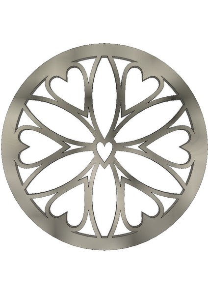 Madeni Para Madalyon Kolye Için Heartflower Madeni Para (Plastik Aparattır!!!) 3D