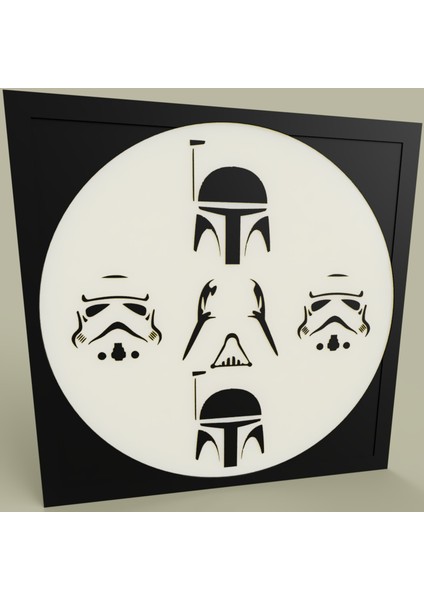 Boba Fett - Darth Vader - Stormtrooper (Sadece Plastik Aparattır!!!) 3D