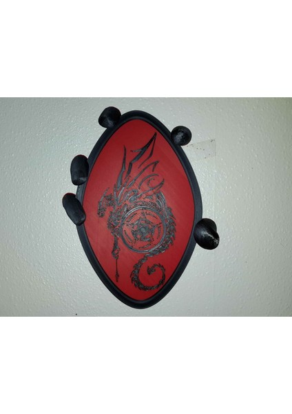 El ve Sihirli Ejderha Pentagram Sembolü (Sadece Plastik Aparattır!!!) 3D