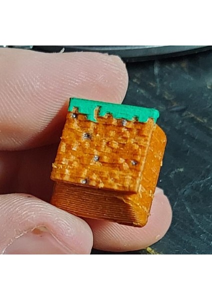 Minecraft Çim Bloğu Klavye Tuşları (Plastik Aparattır!!!) 3D modelleri