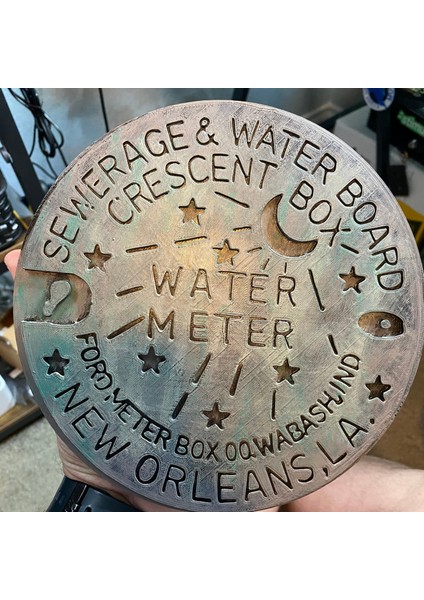 New Orleans Kanalizasyon ve Su Kurumu Hilal Kutusu Su Sayacı Ay ve Yıldızlar (Plastik Aparattır!!!) 3D fırsatları