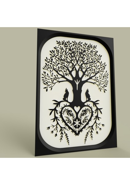 Hayat Ağacı - Kurtlar (Kurt) (Sadece Plastik Aparattır!!!) 3D