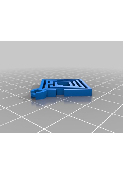 Eşkenar Dörtgen Labirent Küpe (Plastik Aparattır!!!) 3D fiyatları