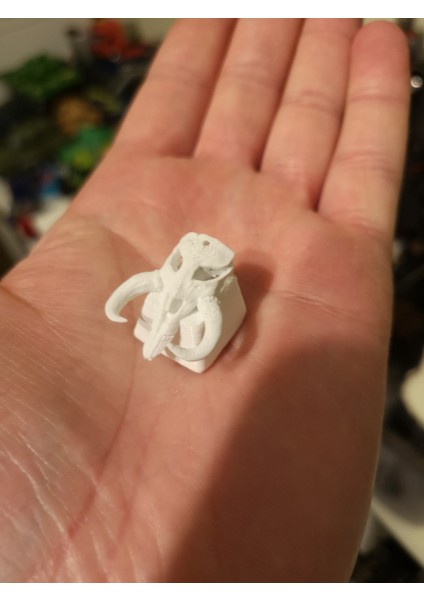 Mandaloryalı Kafatası Klavye Tuşu (Plastik Aparattır!!!) 3D