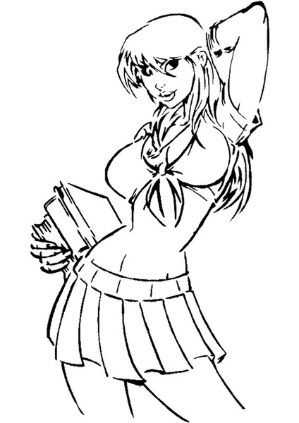 Liseli Kız Kalıp 1 (Sadece Plastik Aparattır!!!) 3D