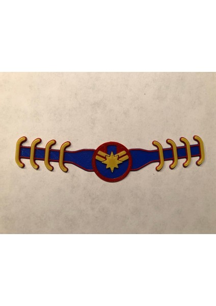 Kaptan Marvel Kulak Koruyucu Covid Cerrahi Maske Askısı (Plastik Aparattır!!!) 3D
