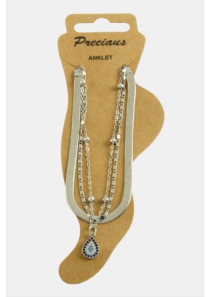 Oval Zirkon Taşlı Lüks Halhal fiyatları