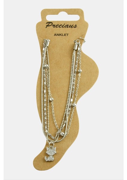 Kedi Zirkon Taşlı Lüks Halhal fiyatları