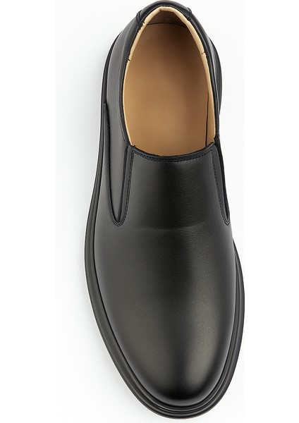 GR0377 Hakiki Deri Topuk Dikeni ve Şeker Hastalarına Özel Tabanlı Klasik Günlük Ayakkabı