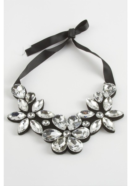 Çiçek Taşlı Yaka Kolye fiyatları