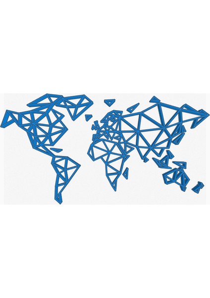 Geometrik Dünya Haritası (Sadece Plastik Aparattır!!!) 3D