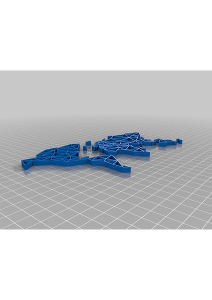Geometrik Dünya Haritası (Sadece Plastik Aparattır!!!) 3D fiyatları