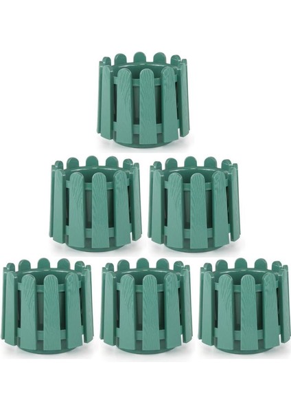 SO-İS03 Istanbul Dekoratif Yuvarlak Saksı 6,6 Lt Yeşil 6 Adet