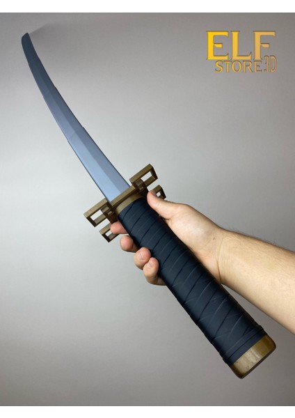 Muichiro Tokito Katlanabilir Katana Cosplay Katana Güçlü Plastik 99CM Katlanabilen Katana ElfStore3D