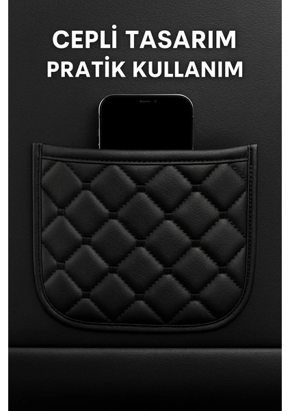 Audi A3 1996-2003 Uyumlu Suni Deri Oto Koltuk Minderi Silinebilir Leke Tutmaz Kapitone 2'li Siyah fiyatları