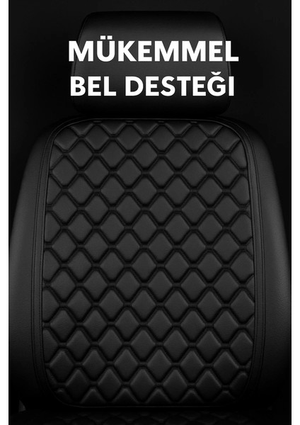 Audi A3 1996-2003 Uyumlu Suni Deri Oto Koltuk Minderi Silinebilir Leke Tutmaz Kapitone 2'li Siyah modelleri