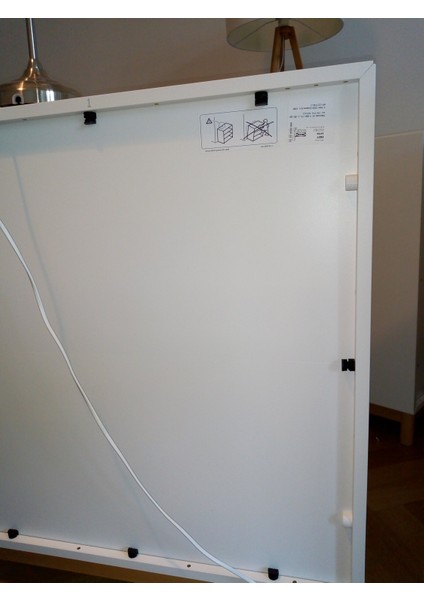 Ikea Eket Raflar Arka Klip Kapak Beyaz (Plastik Aparattır!!!) 3D