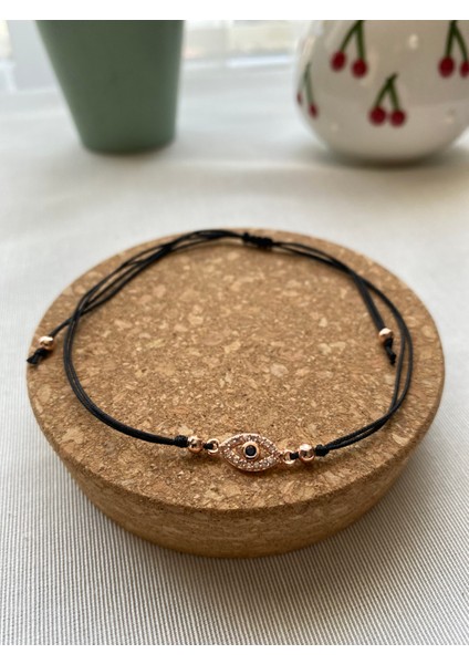 Siyah Renk Zirkon Taş Detaylı Çelik Xupıng VİP İp Bileklik fiyatları