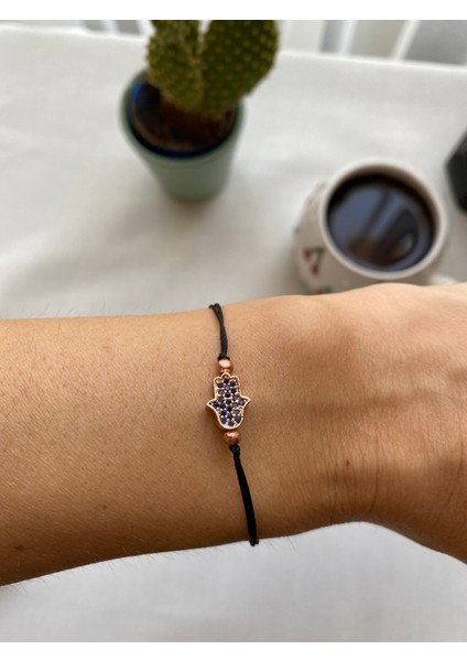Siyah Renk Zirkon Taş Detaylı Çelik Xupıng VİP İp Bileklik fiyatları